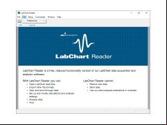 LabChart Reader - file-menu