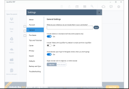 LiquidText - settings