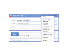 Magic DVD Ripper - menu-options