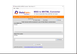 MHTML Converter - main-screen