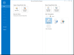 Microsoft SharePoint Designer - main-screen