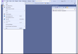 Microsoft Visual Studio Ultimate - file-menu