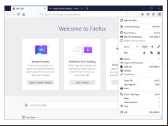 Mozilla Firefox - menu-options