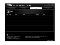 MSI Live Update - history