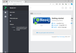 Neo4j Community Edition - menu