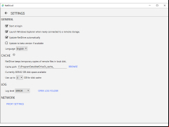 NetDrive - settings