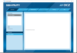OCZ SSD Utility - main-screen