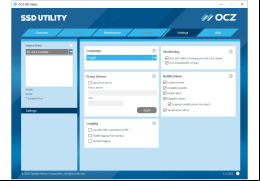 OCZ SSD Utility - settings