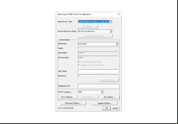 ODBC Driver - main-screen-settings
