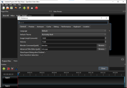OpenShot - preferences