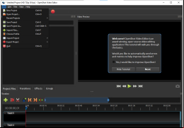 OpenShot - file-menu