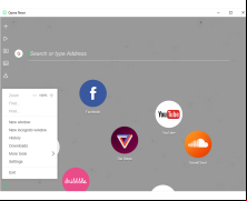 Opera Neon - menu-settings