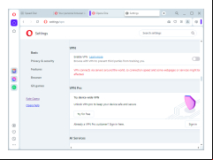 Opera Portable - vpn-feature