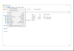 PeaZip - browser-menu