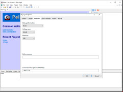 Pelles C - project-settings-assembler