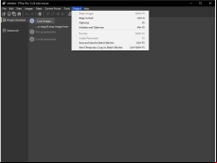 PTGui Pro - project-menu