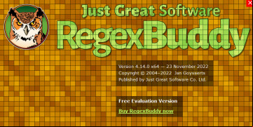 RegexBuddy screenshot 2