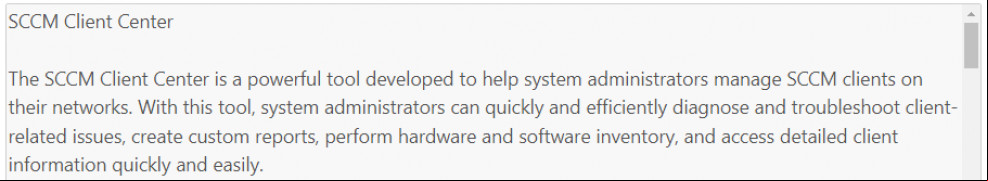 SCCM Client Center screenshot 1