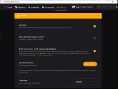 ScreenPlay - settings-menu