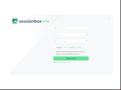 SessionBox - main-screen