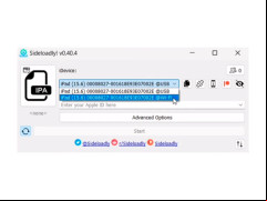 Sideloadly - select-device