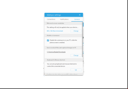 SideSync - general-settings