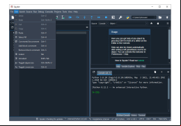 Spyder - edit-menu