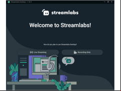 Streamlabs - welcome-screen