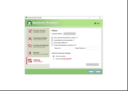 System Protect - settings