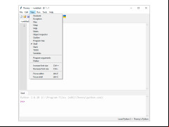 Thonny - view-menu