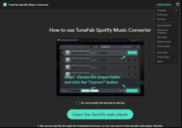 TuneFab Spotify Music Converter - menu