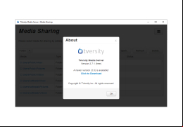 TVersity Media Server - about-application