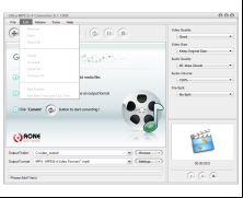 Ultra MPEG-4 Converter - edit-menu