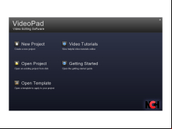 VideoPad Video Editor - welcome-screen
