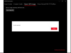 WiFi QR Code Scanner - no-file-selected