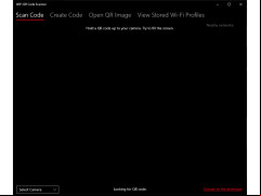 WiFi QR Code Scanner - main-screen