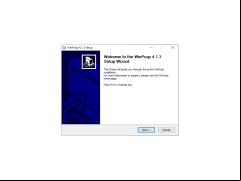 WinPcap - welcome-screen-setup