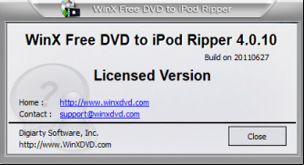 WinX DVD to iPod Ripper screenshot 2