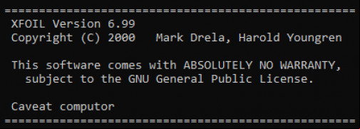 XFOIL screenshot 1