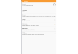 ZingBox Manga - settings