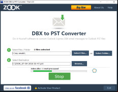 Zook DBX to PST Converter screenshot 1