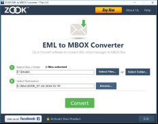 ZOOK EML to MBOX Converter screenshot 1