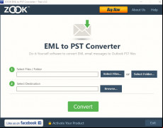 ZOOK EML to PST Converter screenshot 1
